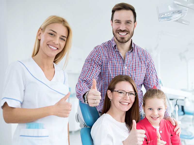 happy family after dental treatment